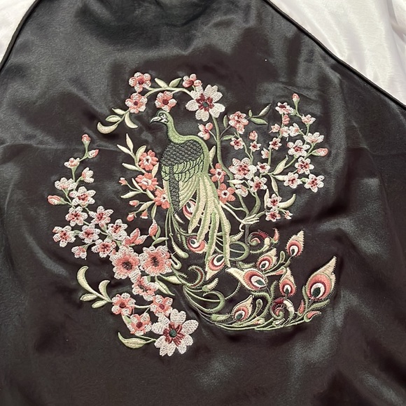 Reversible silk embroidered varsity jacket - Picture 6 of 8